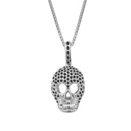 CALAVERA NEGRA COLLAR (PLATA)