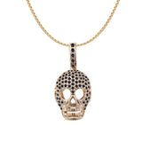 CALAVERA NEGRA COLLAR (DORADO)