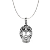 CALAVERA NEGRA COLLAR (PLATA)