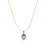 CALAVERA NEGRA COLLAR (DORADO)