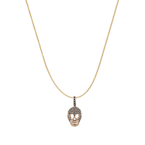 CALAVERA NEGRA COLLAR (DORADO)
