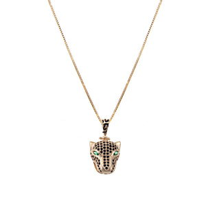 EL GRAN JAGUAR NEGRO COLLAR (DORADO)