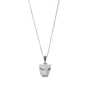 EL GRAN JAGUAR BLANCO COLLAR (PLATA)