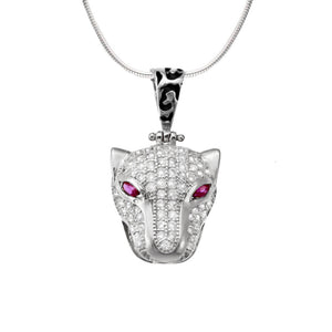 EL GRAN JAGUAR BLANCO COLLAR (PLATA)
