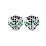 EL JAGUAR NEGRO ARETES (PLATA)