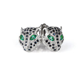 EL JAGUAR NEGRO ARETES (PLATA)