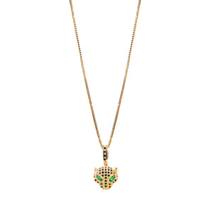 EL JAGUAR NEGRO COLLAR (DORADO)