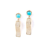 LA ONDA AZUL ARETES (DORADO)