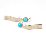 LA ONDA AZUL ARETES (DORADO)