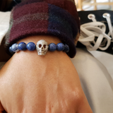 CALAVERA LAPISLAZULI (PULSERA HOMBRE)