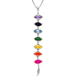 COLLAR CHAKRAS MARQUIZ PLATEADO