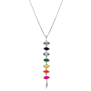 COLLAR CHAKRAS MARQUIZ PLATEADO