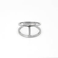 ANILLO HEMATITA PLATEADO