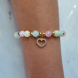 JUST LOVE PULSERA CUARZO Y MORGANITA