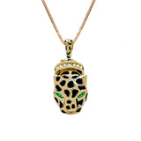 COLLAR LEOPARDO DORADO