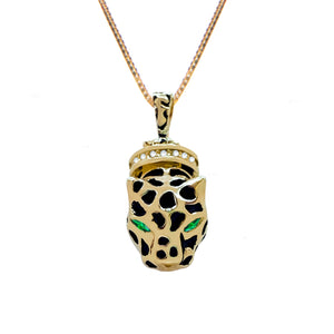 COLLAR LEOPARDO DORADO